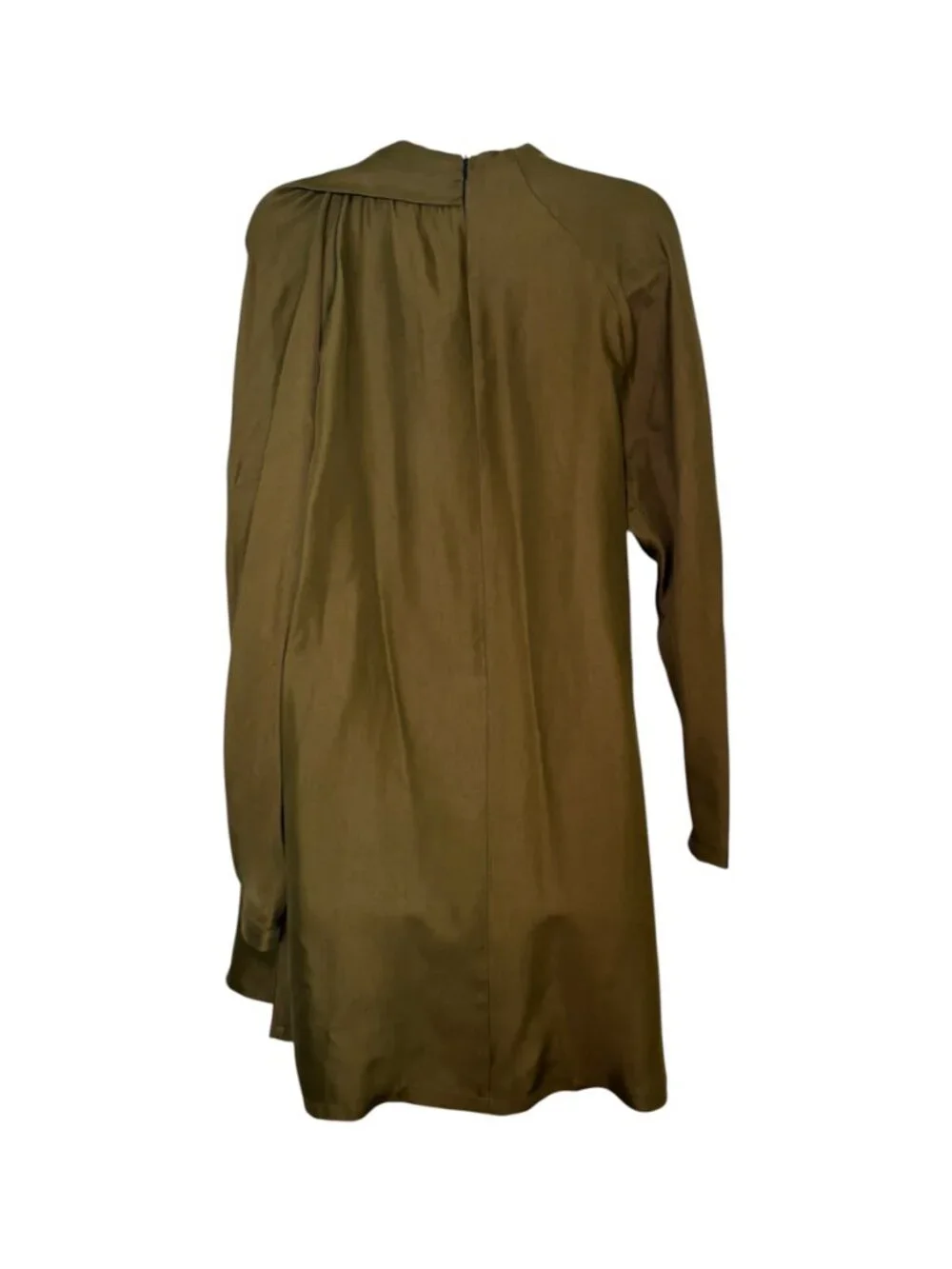 Julia Allert Olive Loose Fit Draped Mini Dress NWT XS Designer